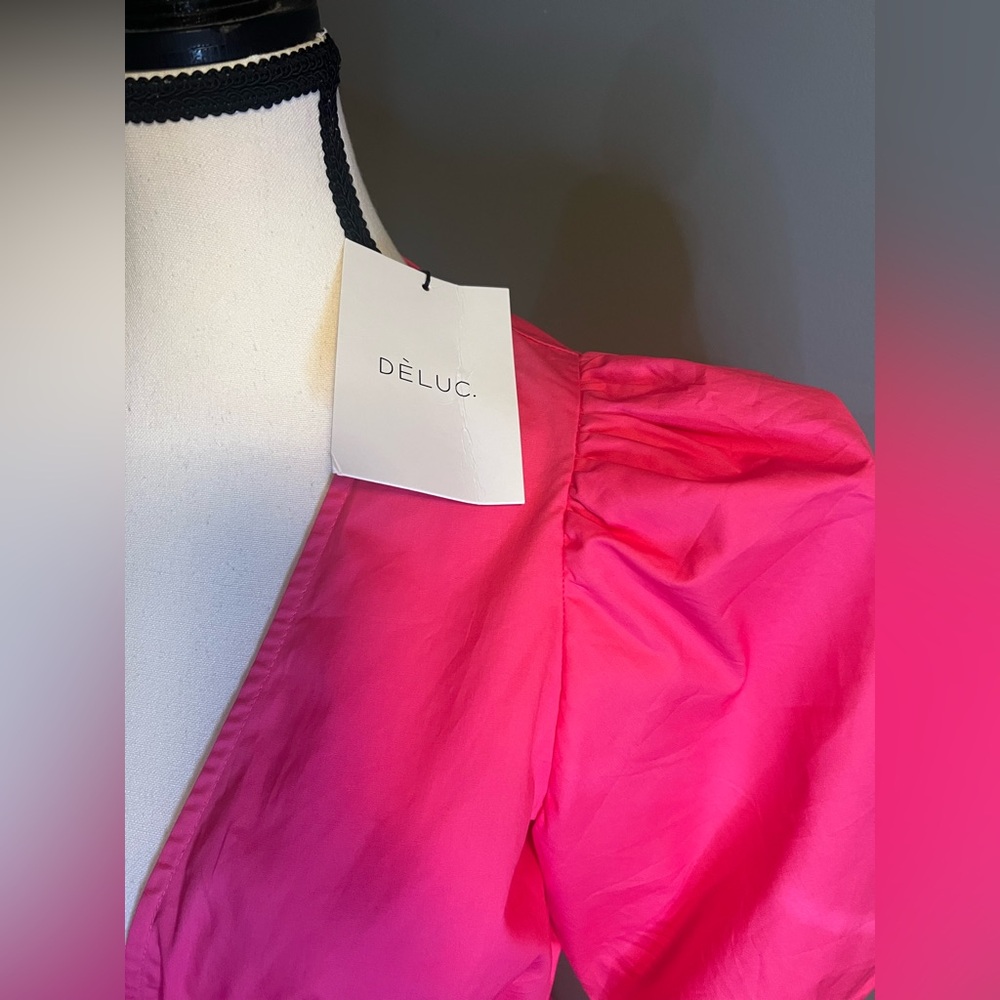 DELUC WOMEN'S COTTON PISARRO
DRESS in FUCHSIA. Size S. NWT - Picture 4 of 16
